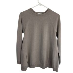 Brunello Cucinelli Cashmere Crew Neck Pullover Sweater Made in Italy Grey Small
